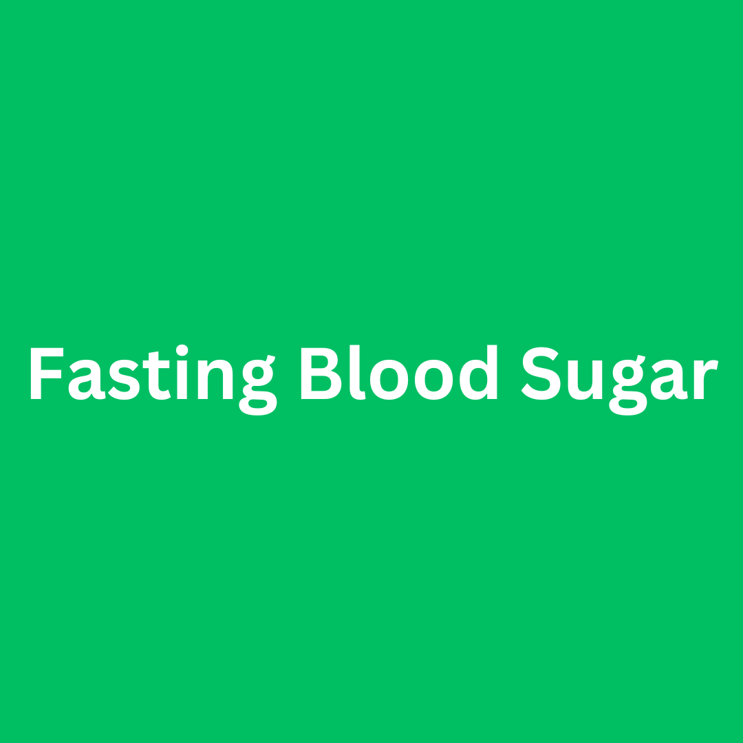 SUGAR FASTING